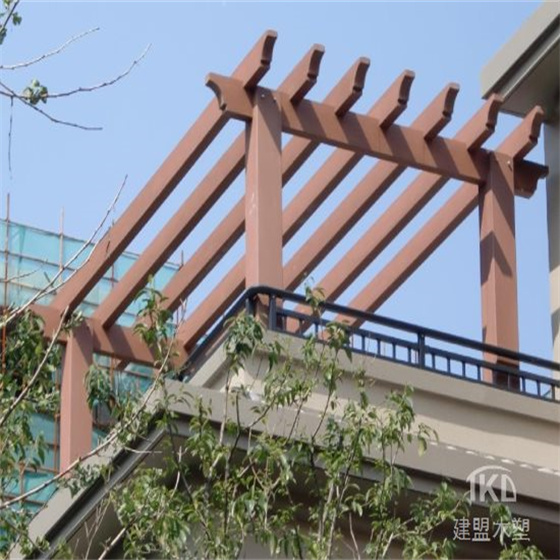 屋頂木塑花架